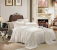 Taihu Snow Silk Simple Jacquard Luxury Mulberry Silk Sheet Set